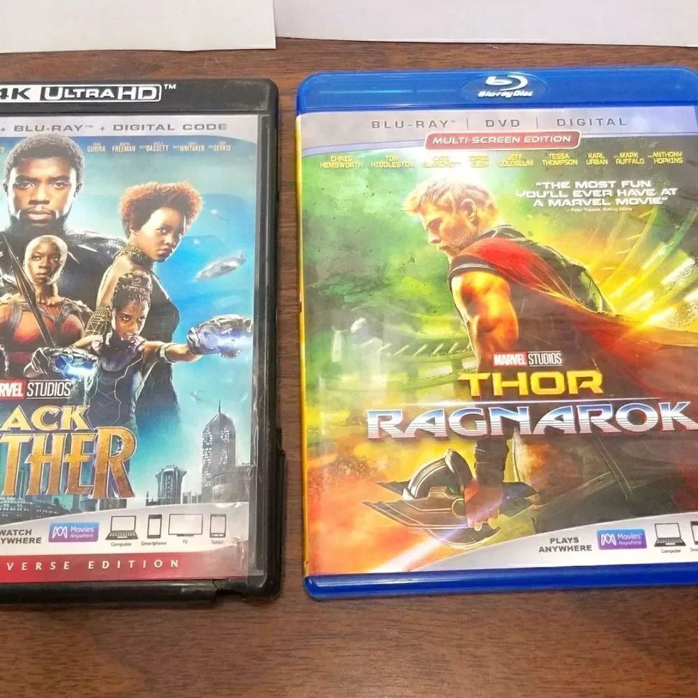 Marvel Studios DVDs Black Panther/Thor Ragnarok